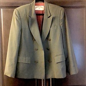 Military boyfriend style oversized vintage notch collar blazer